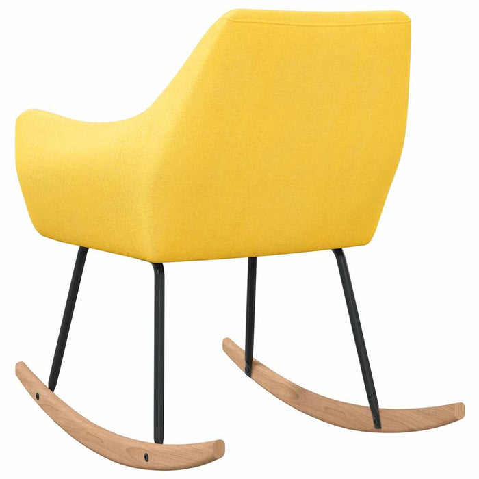 Scaun balansoar, galben muștar, material textil WALTI