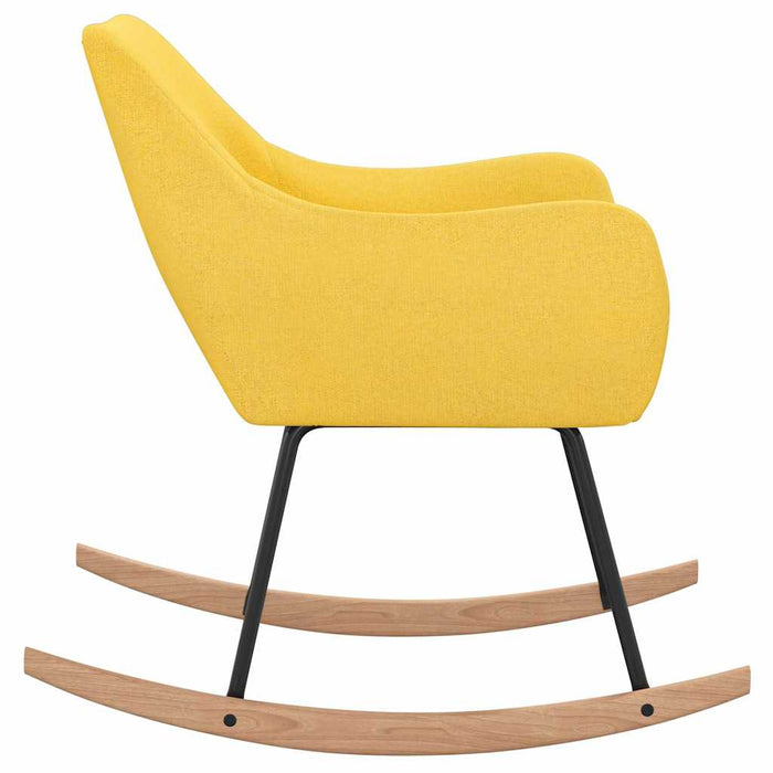 Scaun balansoar, galben muștar, material textil WALTI