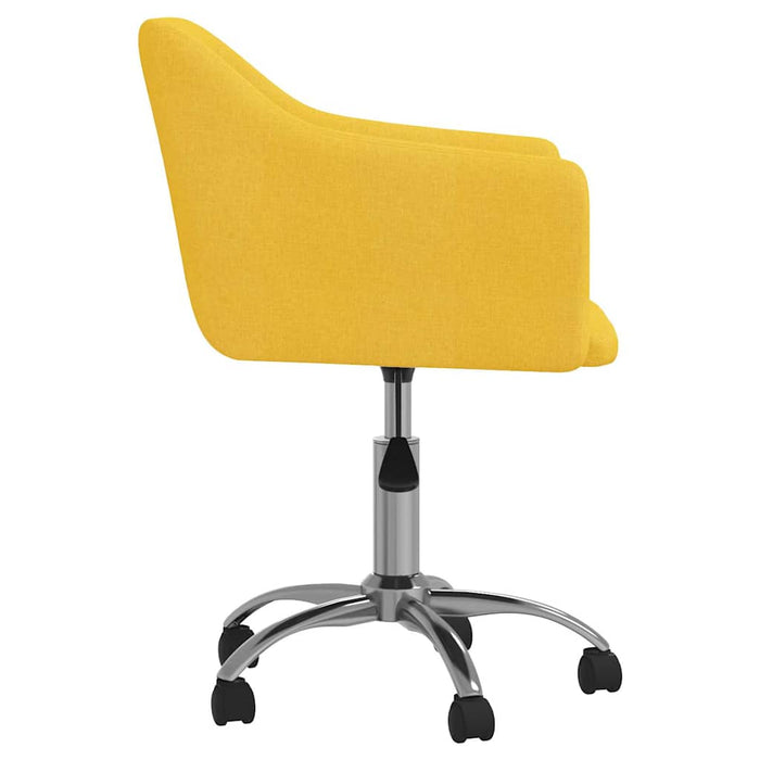 Scaun de bucătărie pivotant, galben, material textil WALTI