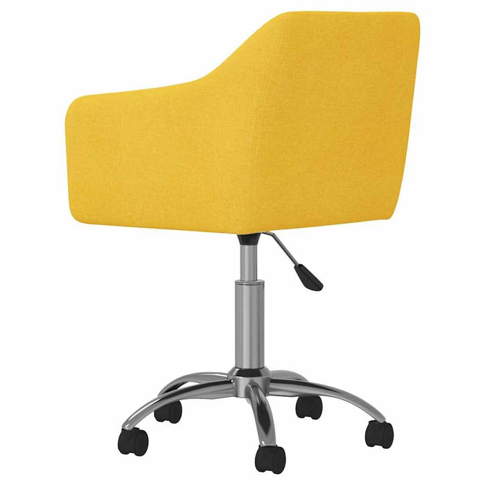 Scaun de bucătărie pivotant, galben, material textil WALTI