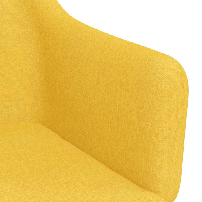 Scaun de bucătărie pivotant, galben, material textil WALTI