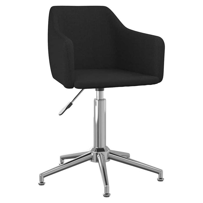 Scaun de bucătărie pivotant, negru, material textil WALTI