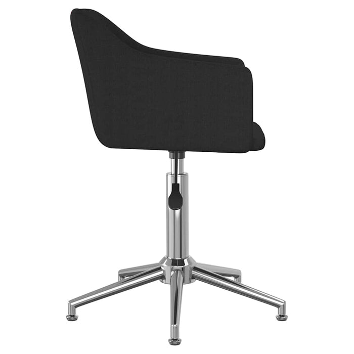 Scaun de bucătărie pivotant, negru, material textil WALTI