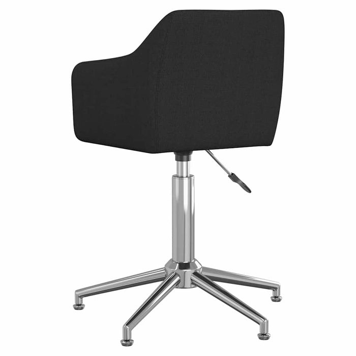Scaun de bucătărie pivotant, negru, material textil WALTI