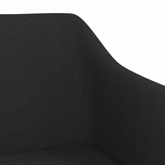 Scaun de bucătărie pivotant, negru, material textil WALTI