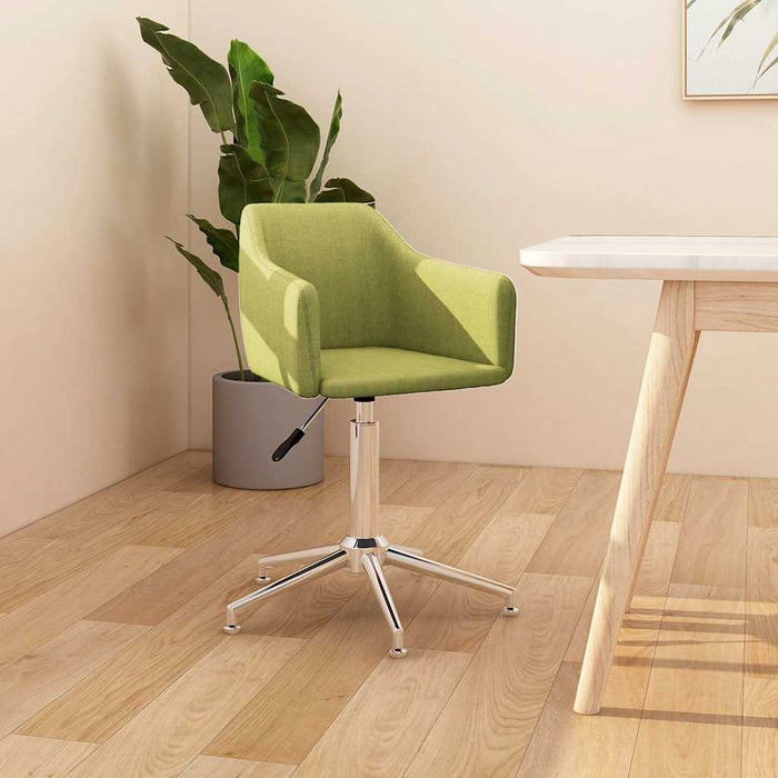 Scaun de bucătărie pivotant, verde, material textil WALTI