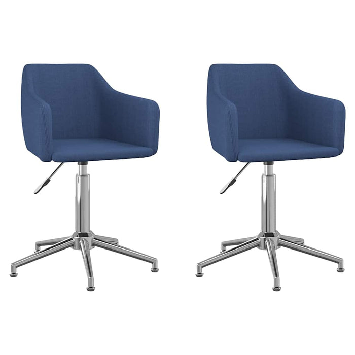 Scaune de bucătărie pivotante, 2 buc., albastru, textil WALTI
