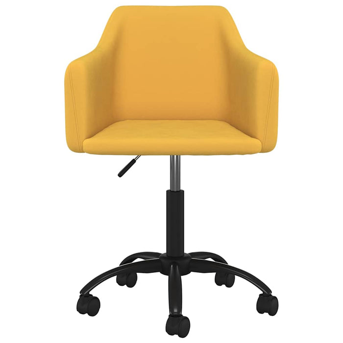Scaun de bucătărie pivotant, galben, catifea WALTI