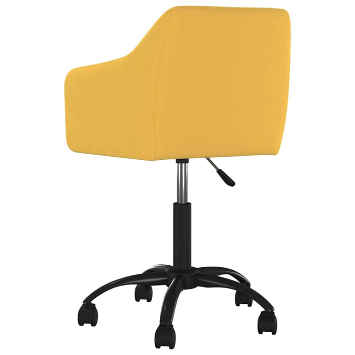Scaun de bucătărie pivotant, galben, catifea WALTI