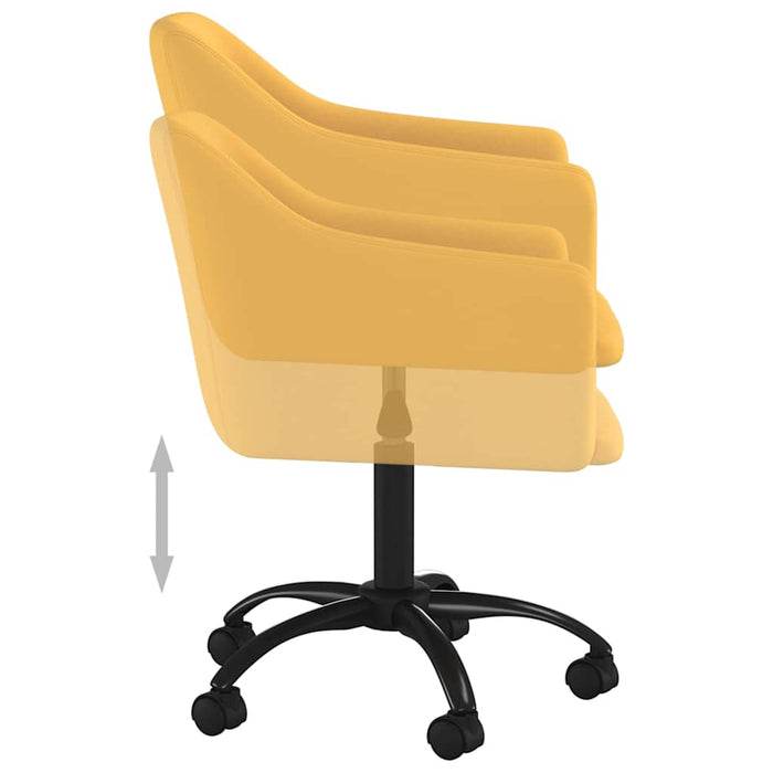 Scaun de bucătărie pivotant, galben, catifea WALTI
