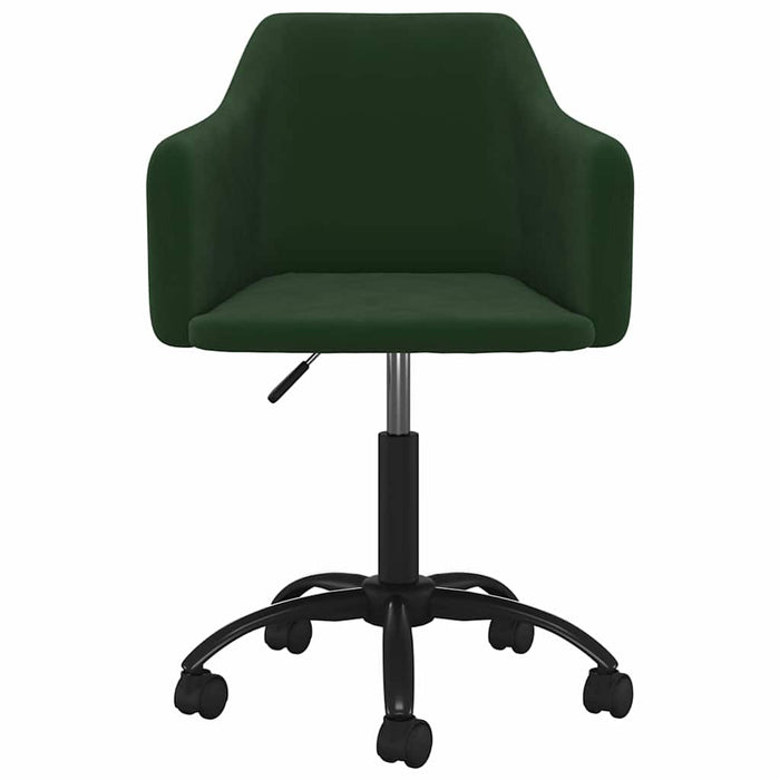 Scaune de bucătărie pivotante, 2 buc., verde închis, catifea WALTI