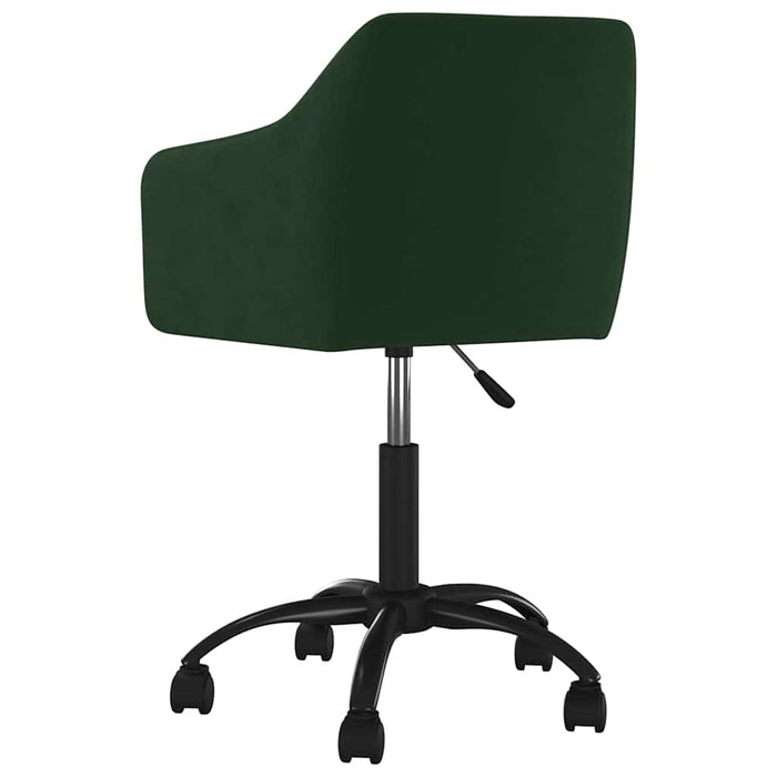 Scaune de bucătărie pivotante, 2 buc., verde închis, catifea WALTI