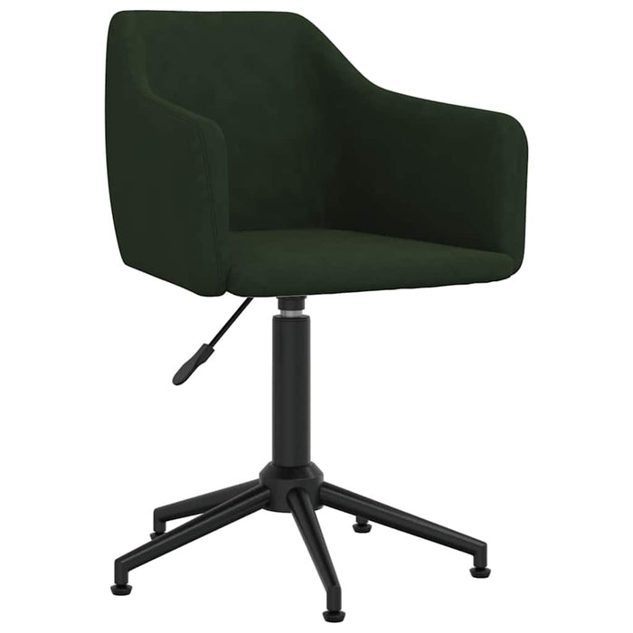 Scaune de bucătărie pivotante, 2 buc., verde închis, catifea WALTI