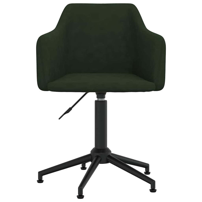 Scaune de bucătărie pivotante, 2 buc., verde închis, catifea WALTI