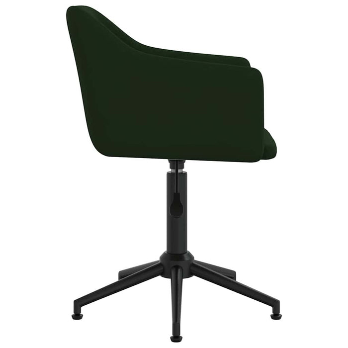 Scaune de bucătărie pivotante, 2 buc., verde închis, catifea WALTI