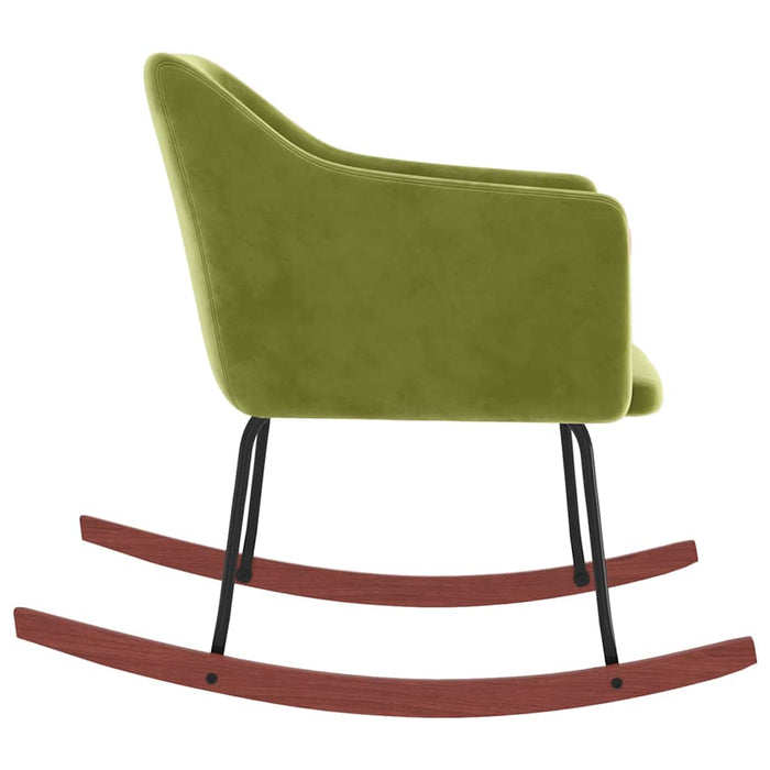 Scaun balansoar, verde deschis, catifea WALTI