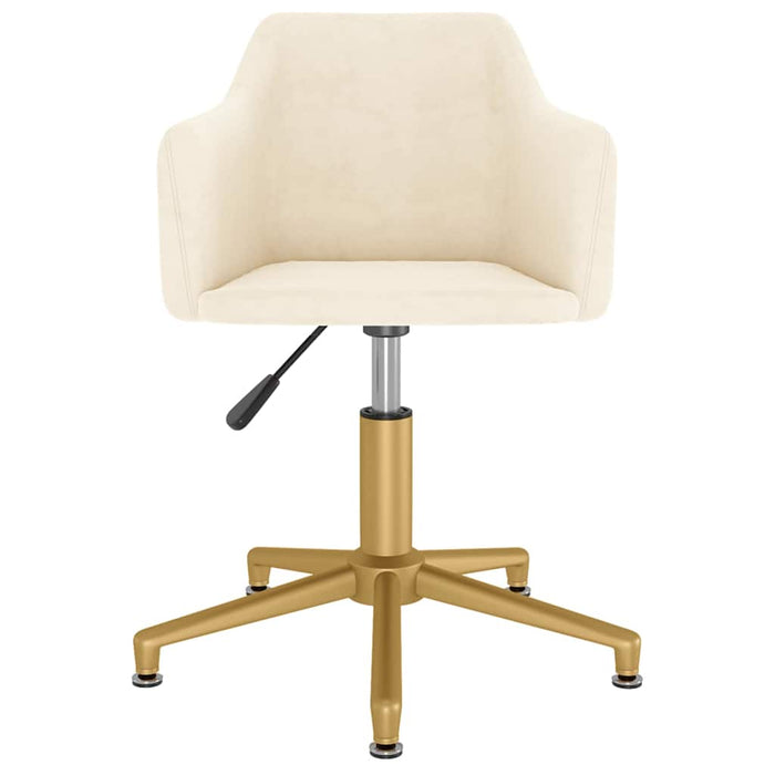 Scaune de bucătărie pivotante, 2 buc., crem, catifea WALTI