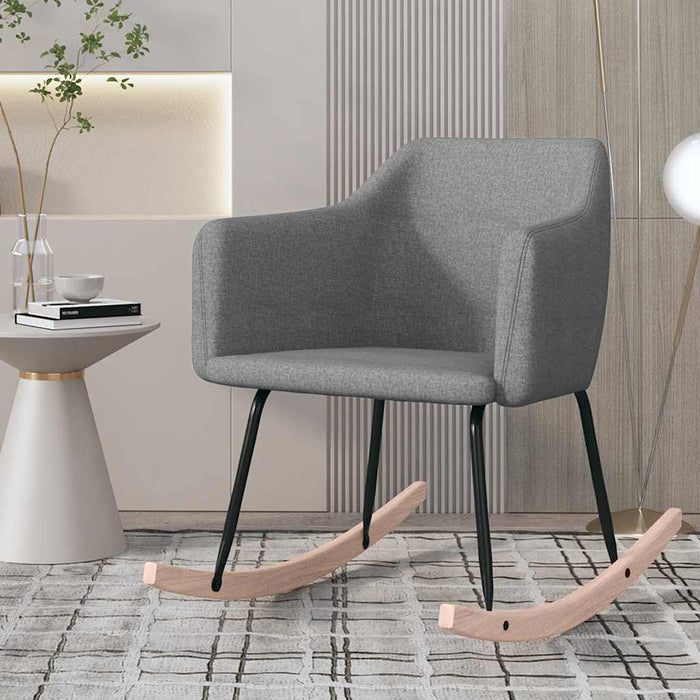 Scaun balansoar, gri deschis, material textil WALTI