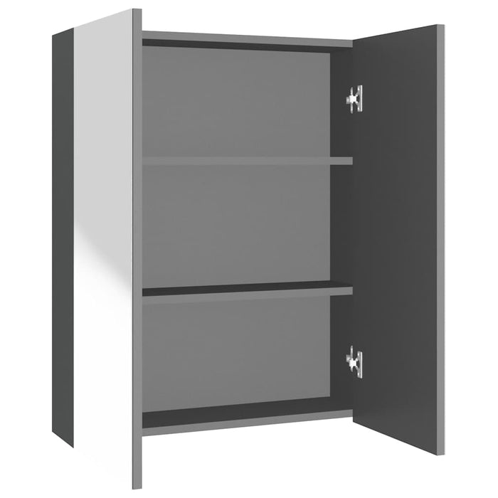 Dulap de baie cu oglindă, antracit, 60x15x75 cm, MDF - WALTI WALTI