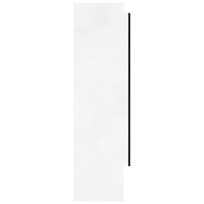 Dulap de baie cu oglindă, alb strălucitor, 80x15x60 cm, MDF WALTI