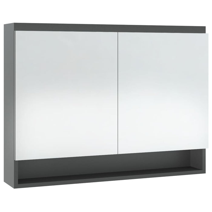 Dulap de baie cu oglindă, gri, 80x15x60 cm, MDF - WALTI WALTI