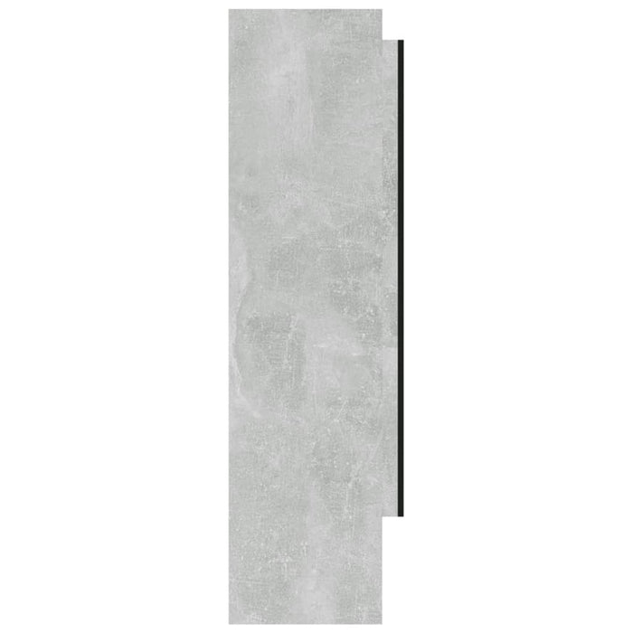 Dulap de baie cu oglindă, gri beton, 80x15x60 cm, MDF - WALTI WALTI