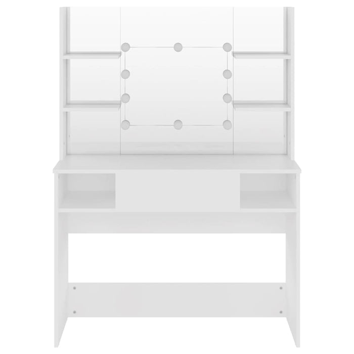 Masă de machiaj cu lumini LED, alb, 100x40x135 cm, MDF - WALTI WALTI