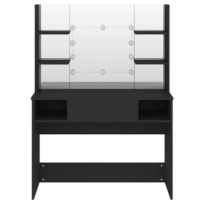 Masă machiaj cu lumini LED, negru, 100x40x135 cm , MDF - WALTI WALTI