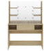 Masă machiaj cu lumini LED, stejar, 100x40x135 cm , MDF - WALTI WALTI