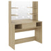Masă machiaj cu lumini LED, stejar, 100x40x135 cm , MDF - WALTI WALTI