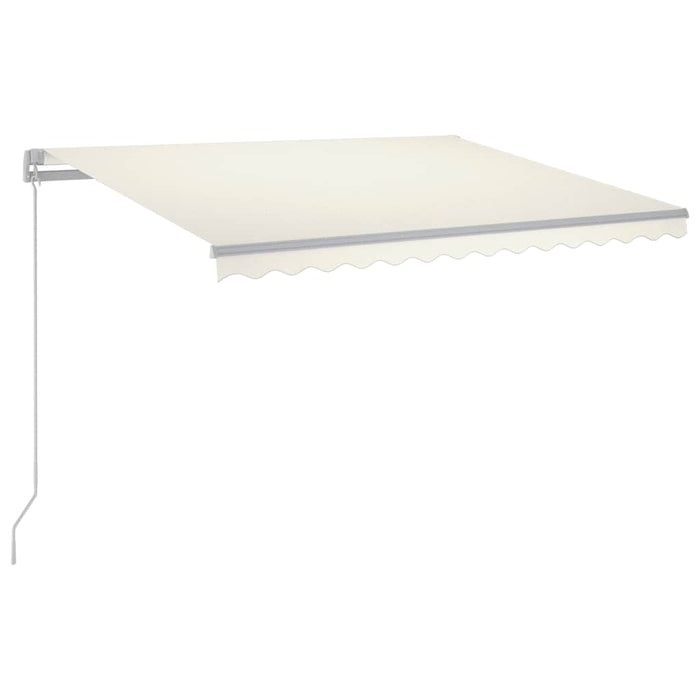 Copertină retractabilă manual cu LED, crem, 300x250 cm WALTI