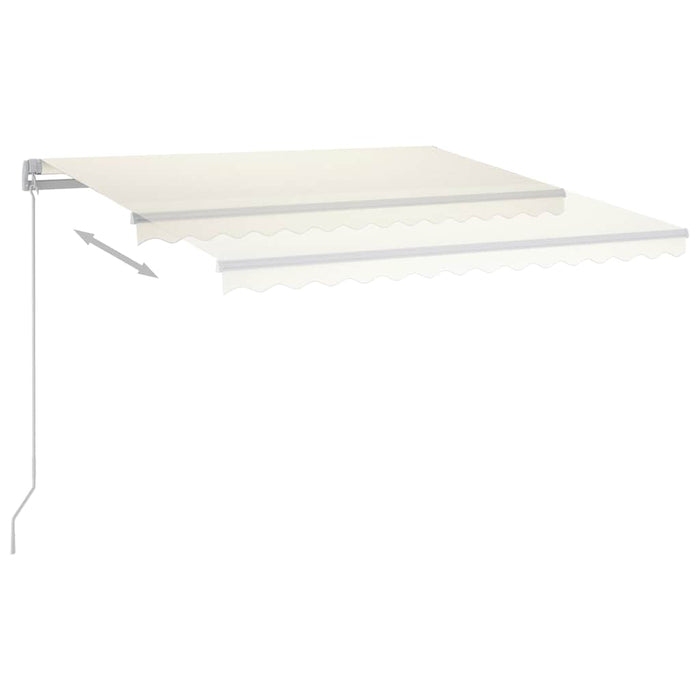 Copertină retractabilă manual cu LED, crem, 300x250 cm WALTI