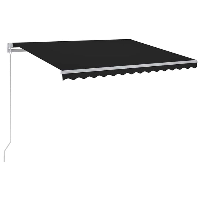 Copertină retractabilă manual cu LED, antracit, 300x250 cm WALTI