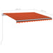 Copertină retractabilă manual LED, portocaliu & maro 300x250 cm - WALTI WALTI