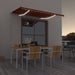 Copertină retractabilă manual LED, portocaliu & maro 300x250 cm - WALTI WALTI