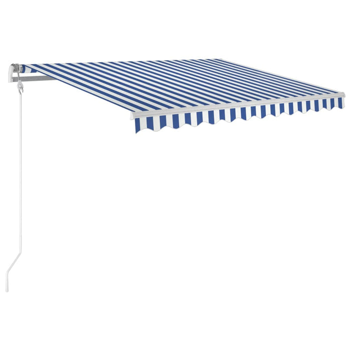 Copertină retractabilă automat, albastru și alb, 300x250 cm - WALTI WALTI