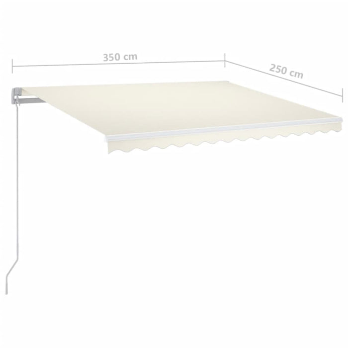 Copertină retractabilă manual, crem, 350x250 cm - WALTI WALTI