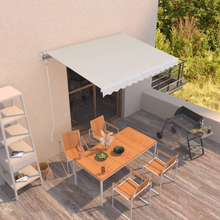 Copertină retractabilă manual, crem, 350x250 cm - WALTI WALTI