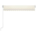 Copertină retractabilă manual cu LED, crem, 350x250 cm - WALTI WALTI