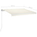 Copertină retractabilă manual cu LED, crem, 350x250 cm - WALTI WALTI