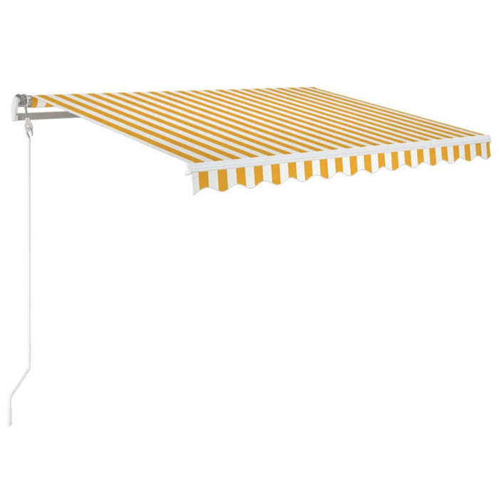 Copertină retractabilă automat, galben și alb, 350x250 cm WALTI