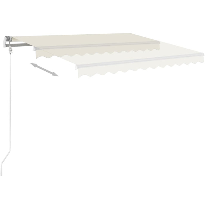 Copertină automată cu senzor vânt & LED, crem, 350x250 cm WALTI