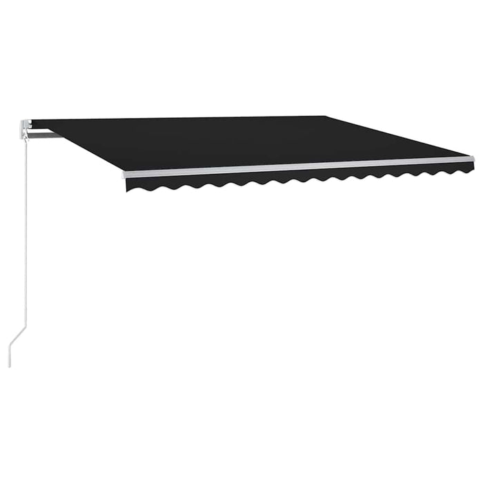 Copertină automată cu senzor vânt & LED, antracit, 350x250 cm - WALTI WALTI