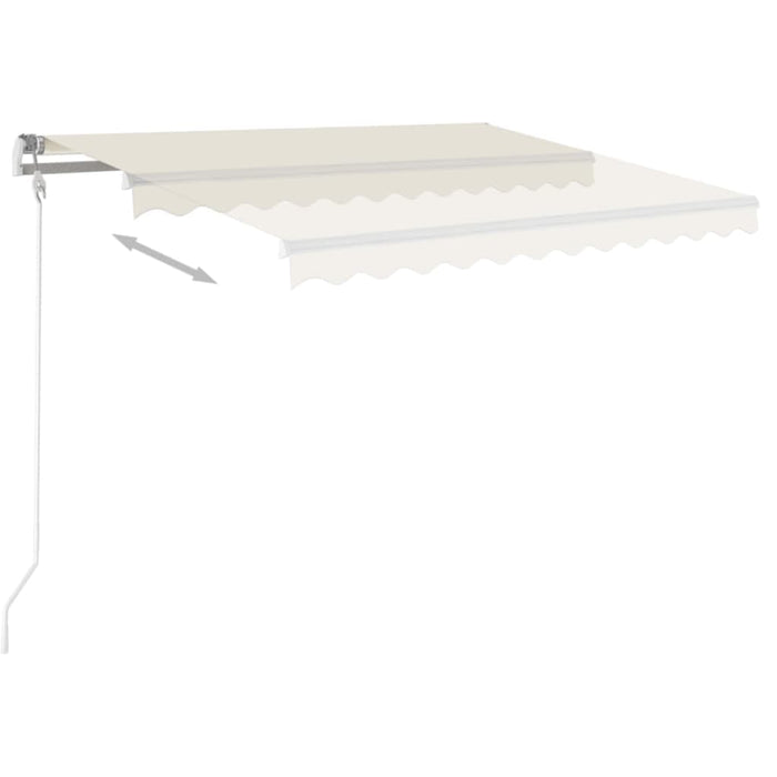 Copertină retractabilă manual, crem, 400x300 cm - WALTI WALTI