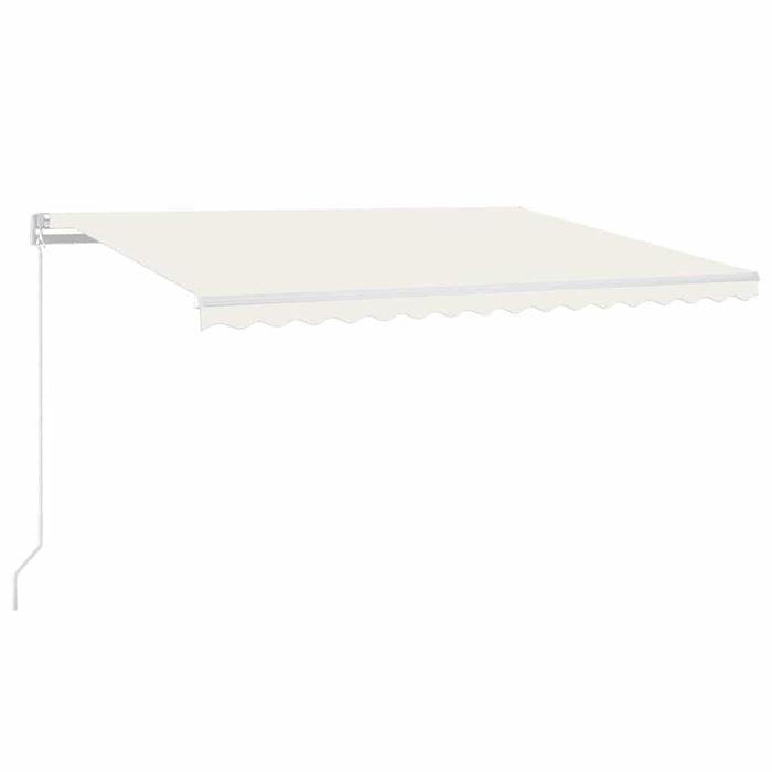 Copertină retractabilă manual cu LED, crem, 400x300 cm WALTI