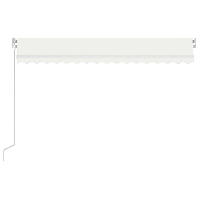 Copertină retractabilă manual cu LED, crem, 400x300 cm WALTI
