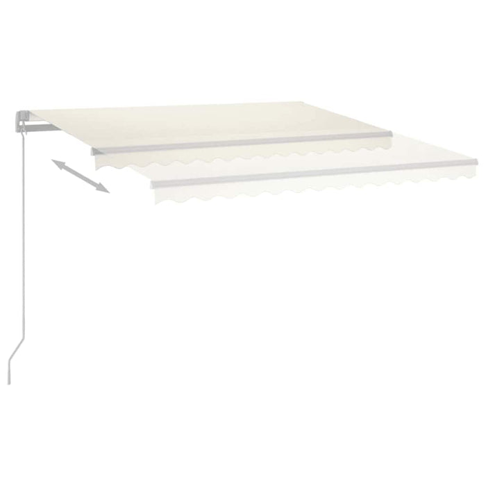 Copertină retractabilă manual cu LED, crem, 400x300 cm WALTI
