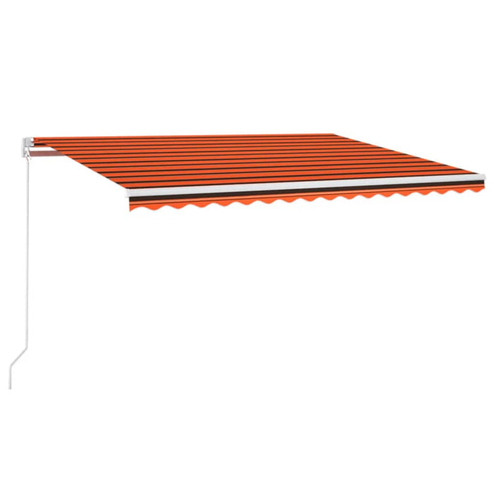 Copertină retractabilă manual, LED, portocaliu/maro, 400x300 cm - WALTI WALTI