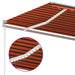Copertină retractabilă manual, LED, portocaliu/maro, 400x300 cm - WALTI WALTI