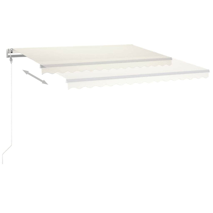 Copertină automată cu senzor vânt & LED, crem, 400x300 cm WALTI